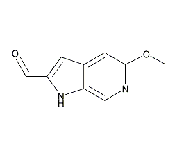 2-醛基-5-甲氧基-1H-吡咯[2,3-c]吡啶结构式