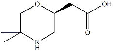 (2S)-(+)-5,5-二甲基-2-吗啡啉基乙酸结构式