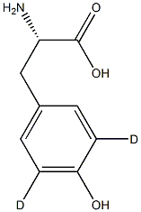 L-酪氨酸-苯基-3,5-d2结构式