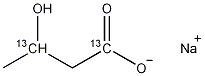 DL-3-羟基丁酸钠-1,3-13C2结构式