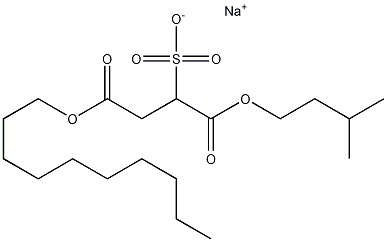 癸基异戊基磺基琥珀酸酯钠盐结构式
