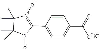2-(4-羧基苯基)-4,4,5,5-四甲基咪唑啉-1-氧-3-氧化钾盐结构式