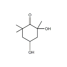 2,4-二羟基-2,6,6-三甲基环己酮结构式