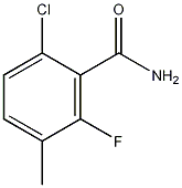 6-氯-2-氟-3-甲基苯甲酰胺结构式