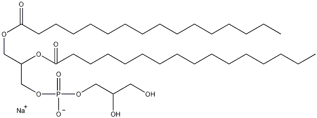 1,2-二棕榈酰基磷脂酰(1-丙三醇)钠盐结构式