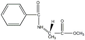 N-苯甲酰-L-丙氨酸甲酯结构式