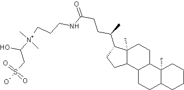3-(3-胆胺丙基)二甲氨基〕-2-羟基丙烷磺酸结构式