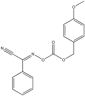 2-(4-甲氧基苄氧基碳氧基亚氨基)-2-苯乙腈结构式
