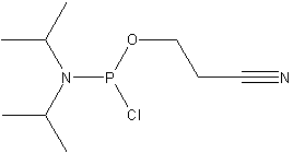 2-氰基乙基二异丙基氯代氨基磷酸结构式