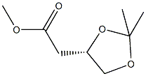 (4S)-(+)-2,2-二甲基-1,3-二氧戊环-4- 乙酸甲酯结构式