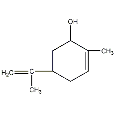 2-甲基-5-(1-甲基乙烯基)-2-环己烯-1-醇结构式