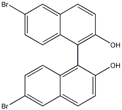(±)-6,6'-二溴-1,1'-二-2-萘酚结构式