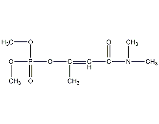(Z)-3-(二甲氨基)-1-甲基-3-氧-1-丙烯基二甲基磷酸酯结构式