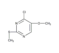 5-甲氧基-2-甲硫基-4-氯嘧啶结构式