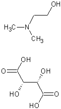 二甲氨基乙醇酒石酸氢盐结构式