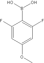 2,6-二氟-4-甲氧基苯硼酸结构式