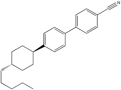 反-4'-(4-戊基环己基)-[1,1'-联二苯]-4-腈结构式