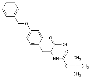 N-Boc-O-苄基-L-酪氨酸结构式