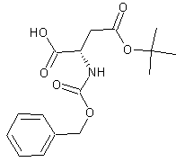 N-苄氧羰基-L-天门冬氨酸 4-叔丁酯结构式