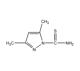 3,5-二甲基-1H-吡唑-1-硫代酰胺结构式