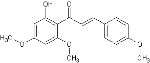 2'-羟基-4,4',6'-三甲氧基查尔酮结构式