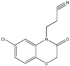 6-氯-2,3-二氢-3-氧-4H-1,4-苯并恶嗪-4-丙腈结构式