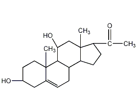 11-β-羟基孕烯醇酮结构式