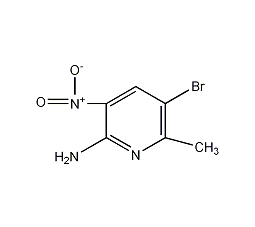 2-氨基-3-硝基-5-溴-6-甲基吡啶结构式