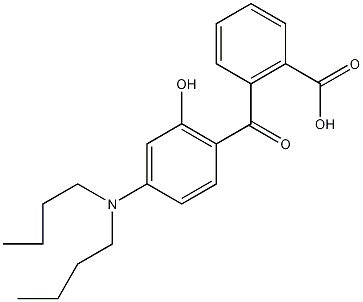2-(4-二丁基氨基-2-羟基苯甲酰)安息香酸结构式