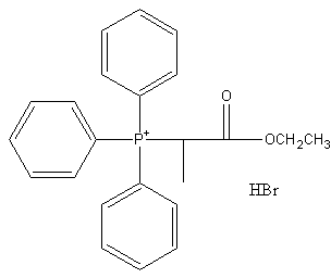 (1-乙氧基羰基乙基)三苯基溴化磷结构式