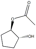 (1R,2R)-反-2-乙酰氧基-1-环戊醇结构式