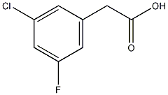 3-氯-5-氟苯基乙酸结构式