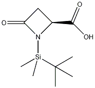 (4S)-N-(叔丁基二甲基硅)氮杂环丁烷-2-酮-4-羧酸结构式