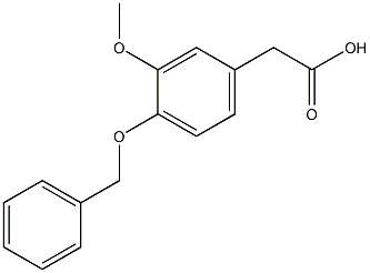 4-苄氧基-3-甲氧苯基乙酸结构式
