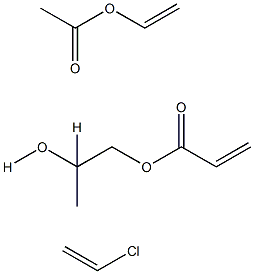 氯乙烯、乙酸乙烯酯、丙烯酸-β-羟丙酯三元共聚树脂结构式