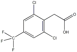 2,6-二氯-4-(三氟甲基)苯乙酸结构式