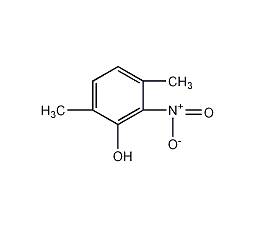 2,5-二甲基-6-硝基苯酚结构式
