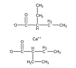 二(2-乙基丁酸)钙结构式