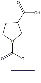 1-(特-丁氧基羰基)吡咯烷羧酸结构式