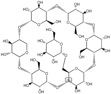 6-O-α-D-葡糖基-α-单环糊精结构式