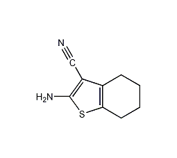 2-氨基-3-腈基-4,5,6,7--四氢苯并噻吩结构式