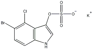 4-氯-3-吲哚基硫酸钾盐结构式