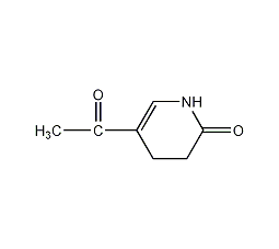 5-乙酰基-5,6-脱氢-2-哌啶酮结构式