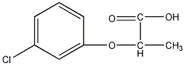 2-(3-氯苯氧基)丙酸结构式