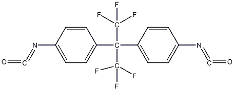 2,2-二(4-异氰酸苯)六氟丙烷结构式