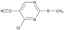 4-氯-2-甲硫基嘧啶-5-腈结构式