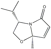 (3S-顺)-(+)-2,3-二氢-3-异丙基-7a-甲基吡咯并[2,1-b]噁唑-5(7aH)-酮结构式