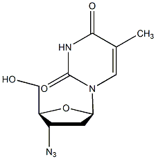 3'-叠氮-3'-脱氧胸苷结构式