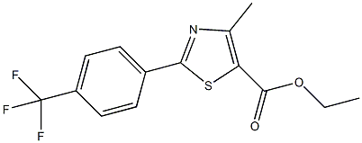 4-甲基-2-[4-(三氟甲基)苯基]噻唑-5-羧酸乙酯结构式