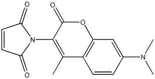 N-(二甲胺基-4-甲基香豆素基)顺丁烯二酰亚胺〔DACM〕结构式